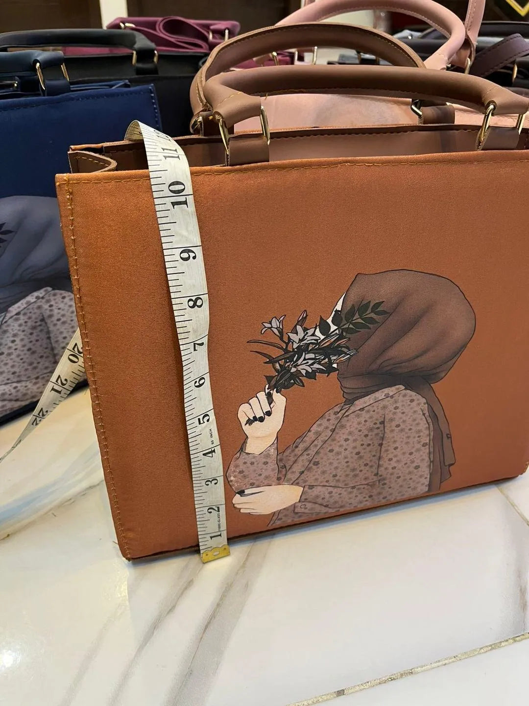 Stylish Women's Canvas Tote Bag - 1 Pc, Printed Design