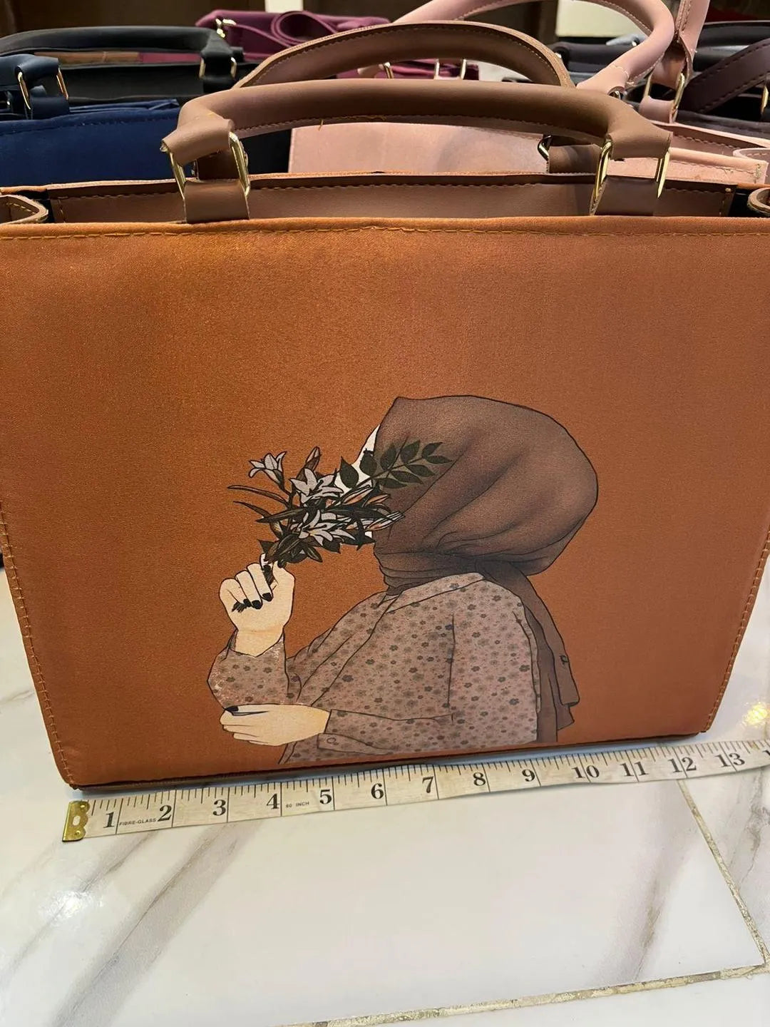 Stylish Women's Canvas Tote Bag - 1 Pc, Printed Design