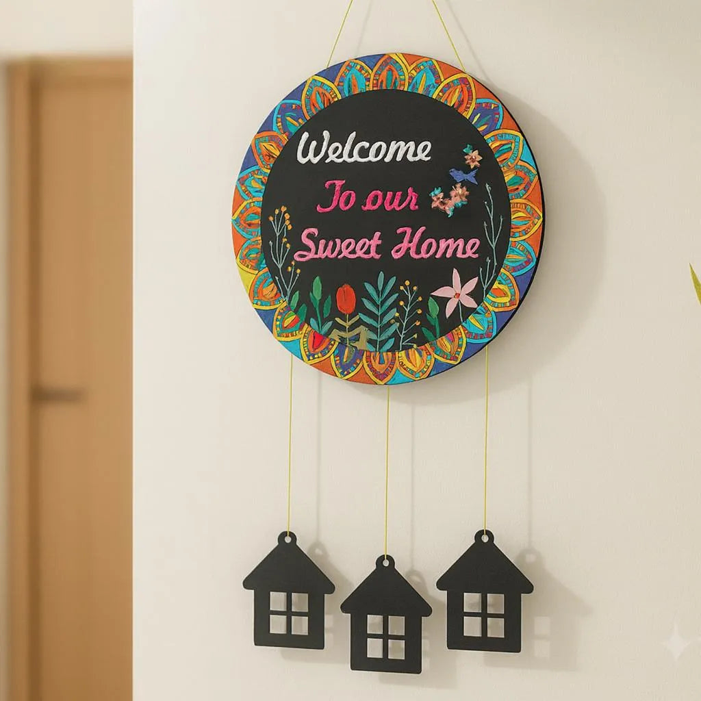 Welcome to Our Sweet Home Wall Hanging –Decorative Hanging House Charms