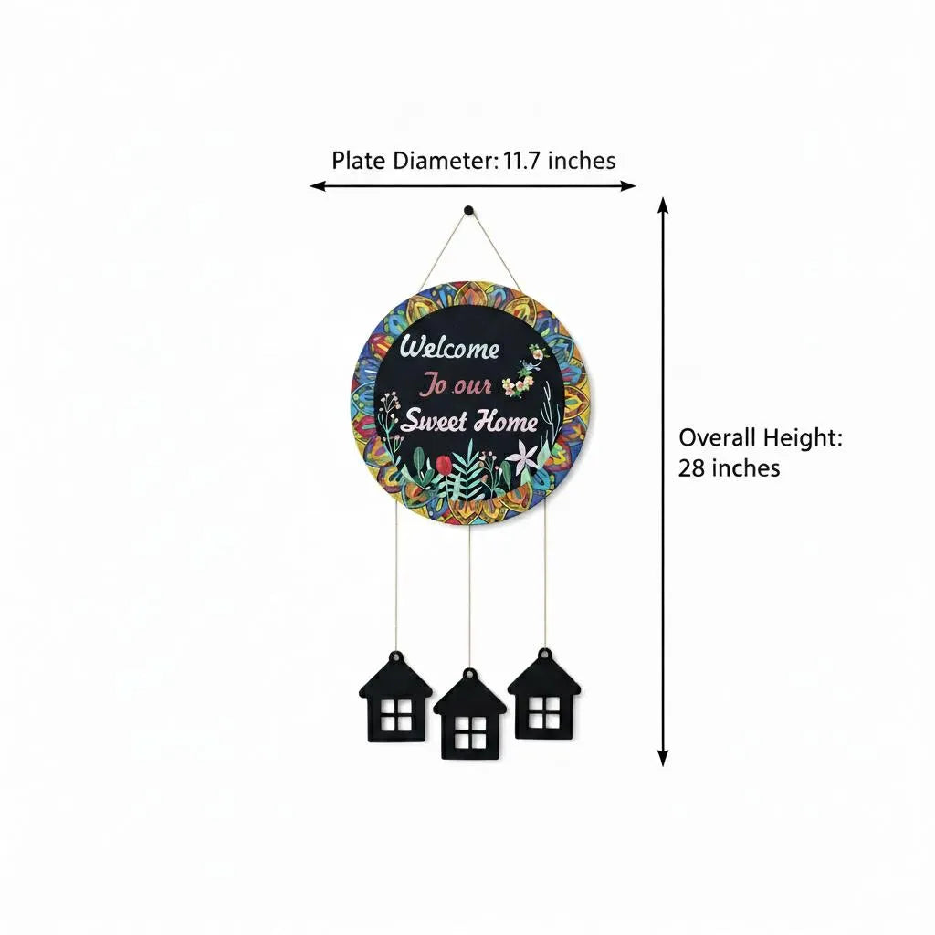 Welcome to Our Sweet Home Wall Hanging –Decorative Hanging House Charms