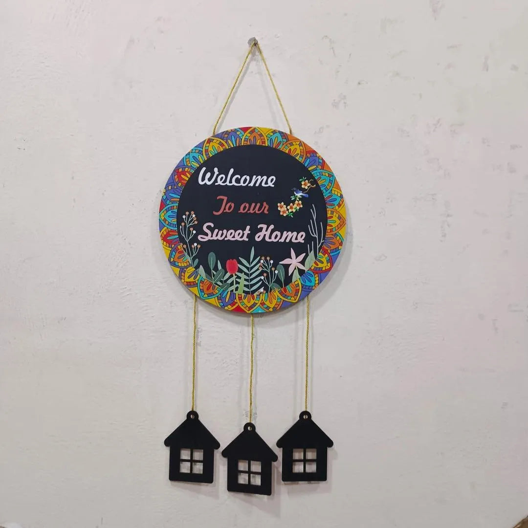 Welcome to Our Sweet Home Wall Hanging –Decorative Hanging House Charms