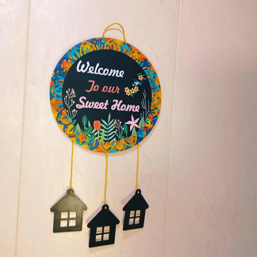 Welcome to Our Sweet Home Wall Hanging –Decorative Hanging House Charms