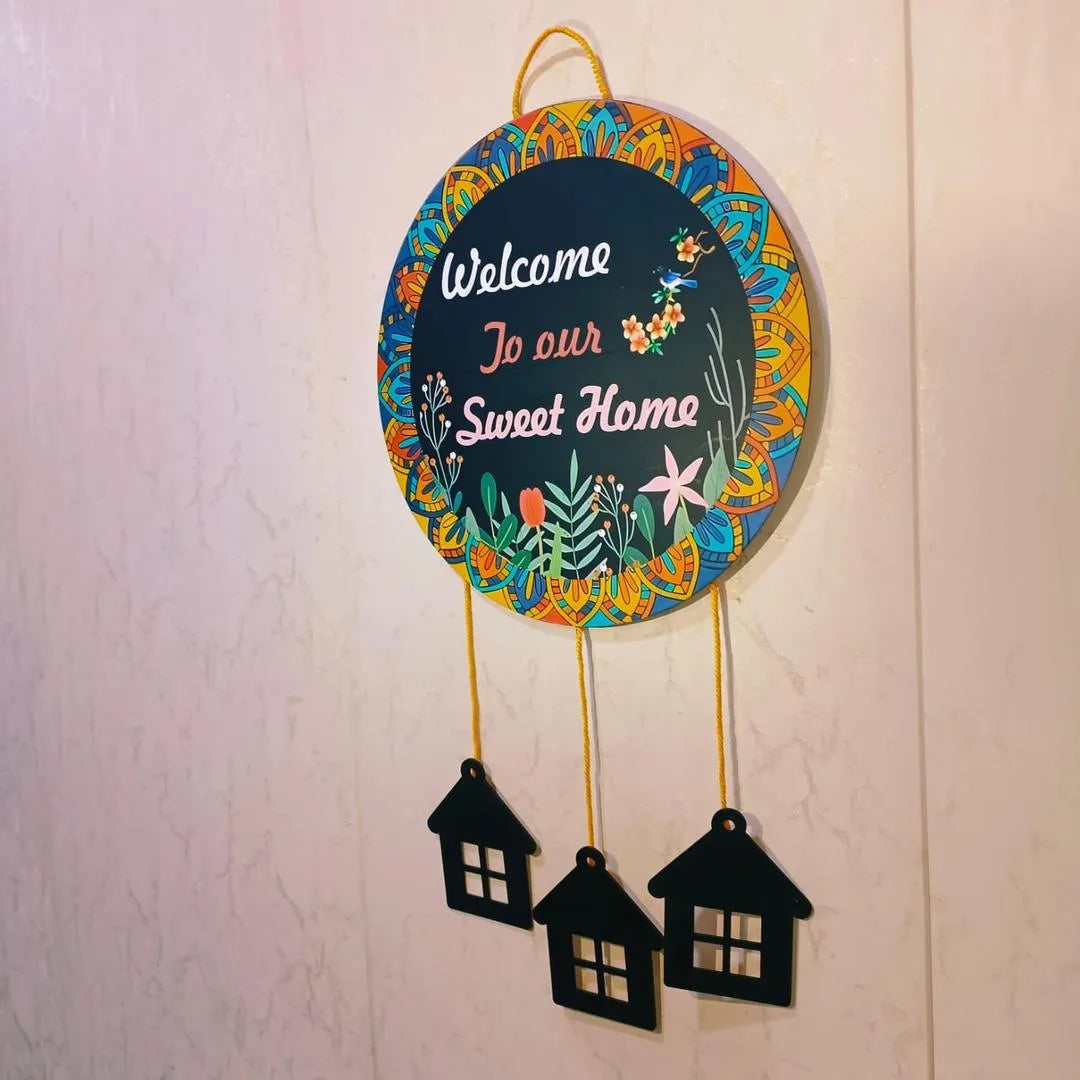 Welcome to Our Sweet Home Wall Hanging –Decorative Hanging House Charms