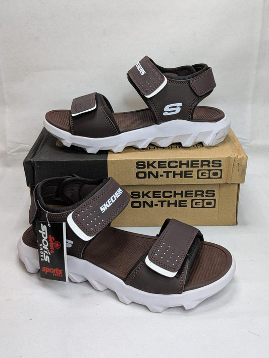 Men's Rexine Semi-Formal Sandals SNG1-Brown