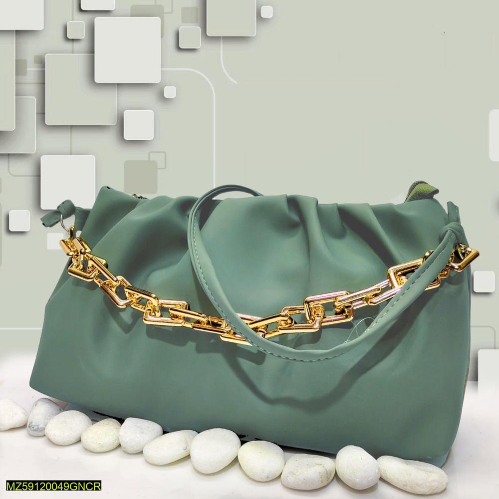 Women's PU Leather Plain Hand Bag