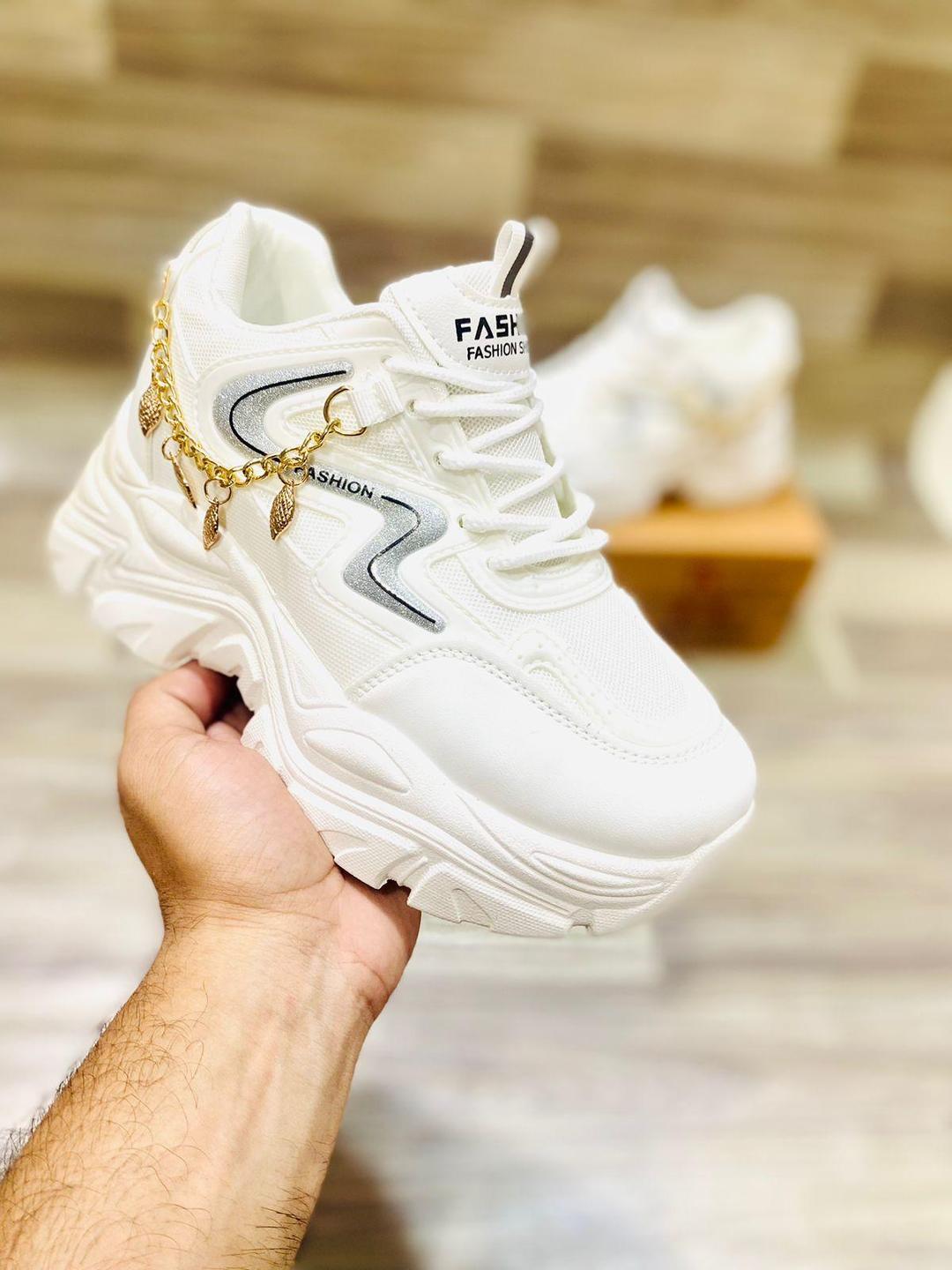 Women's Casual Fabric Joggers - 1 Pcs in White